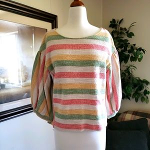 Anthro balloon sleeved blouse